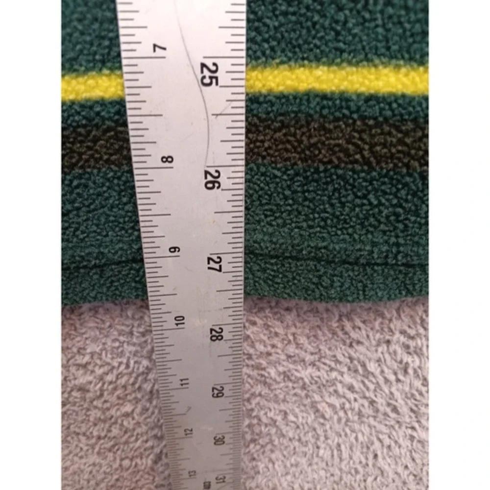 Levi's Relaxed Striped‎ Fleece Sweatshirt Men L Green Yellow Long Sleeve